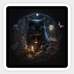 Cats, witches, spells & herbs3 Sticker